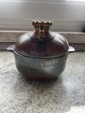 Keramik Schmortopf braun