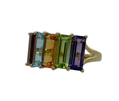 Regenbogen ring gold gelb - ring, kt