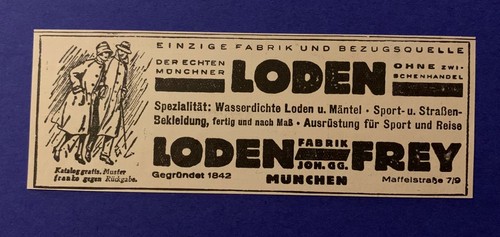 1927 loden frey münchen - loden,