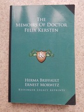 The Memoirs Of Doctor Felix Kersten