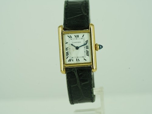 Cartier tank handaufzug - cartier, 750er