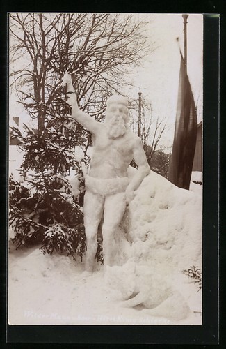 Mann mit bart aus - bart, schnee