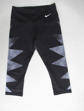 Nike, interessante Sportleggins, Damen, Gr. M, Grautöne, gemustert, Dry-Fit