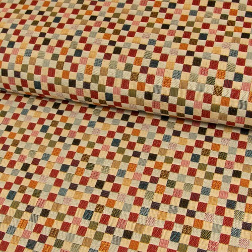 Gobelinstoff karo bunt - gobelinstoff,