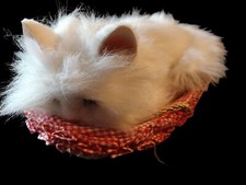 Hasbro FurReal Friends Tiger Katze Electronics 2002 mit Körbchen Kätzchen Weiß 