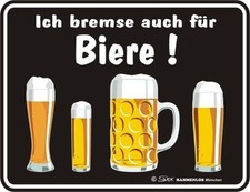 Blechschild Schild Ich bremse
