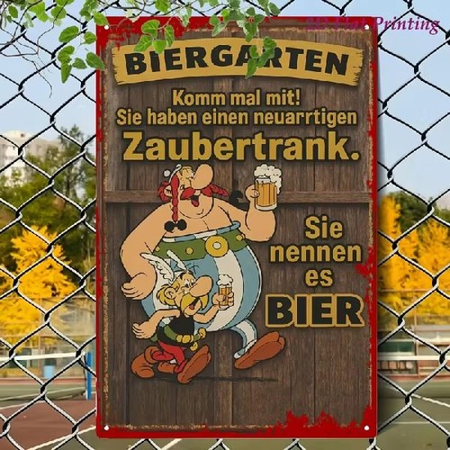 Blechschild biergarten - blechschild,