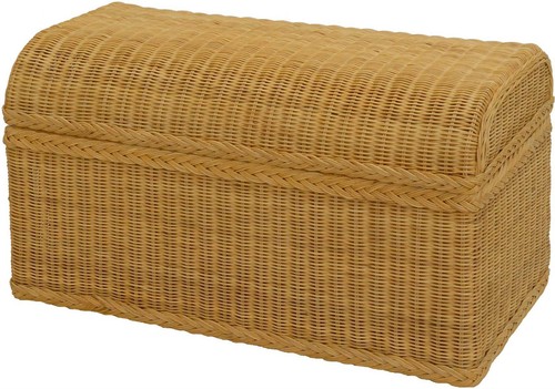 Truhe wäschetruhe aus rattan - aus,