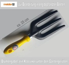 Blumengabel, Gartenkralle, Handkultivator mit 3 Zinken 