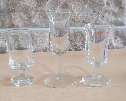 Vintage schnapsgläser set - 3x,