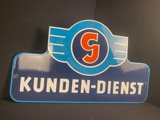 Goggo Goggomobil Kundendienst Emailschild 68 x 40 cm D um 1955 Hans Glas - Z 1+