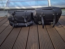 Retro Leder Satteltaschen Set