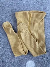 H&M - Strumpfhose Senf, gerippt (Gr. 62-68)