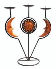 Kerzenständer Mond Sonne
