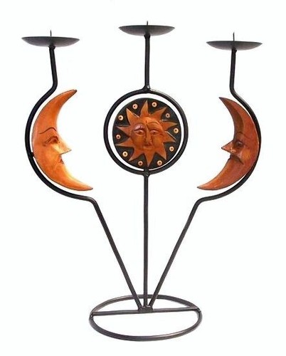 Kerzenständer mond sonne - kerzenständer,