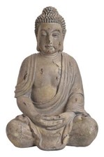 Antiker XXXL Buddha 70 cm Steinfigur Garten Deko Figur Skulptur Feng Shui