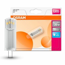 Osram LED STAR G4 Stiftsockellampe Kaltweiß Klar Stift Lampe 20W Leuchtmittel