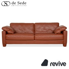 de Sede DS-17 Leder Dreisitzer Braun Orange Terrakotta Sofa Couch