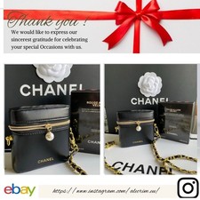 CHANEL BEAUTÈ Makeup- cosmetic bag, iPods Holder Black Leather Vip Gifts