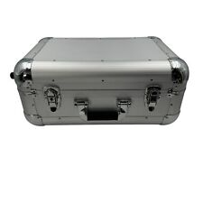 DJ Zubehör Transport Koffer Mikrofon Case Transporbox 48x33x21 cm Silber Rollen