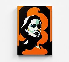 Maschen Leinwandbild Frau Farbig Abstrakt Wandbild Leinwand Kunst Museum Art