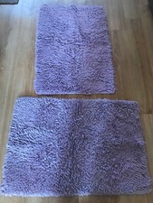 wolle teppich 2x Flieder 62x90