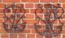 Metall Wandkorb braun