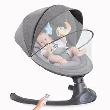 Babywippe Elektrisch, Babyschaukel Elektrisch mit Musik, 5 Wippgeschwindigkeiten