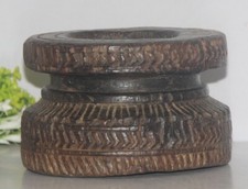 Antik Holz Landwirtschaft Samen Halter Bijni Original Alt Fein Handgeschnitzt 19