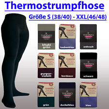 Thermo Strumpfhose warm Winter blickdicht Modefarben Gr. 38-48 S M L XL XXL!!!!!