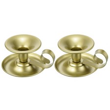2Pcs Retro Iron Gold Taper
