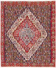 Kelim Senneh Teppich 125x144