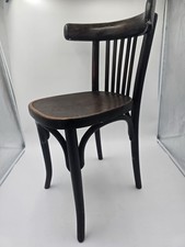 Vintage Bugholzstuhl Thonet Stil Bistrostuhl Schwarz 50er 60er Jahre Holzstuhl 