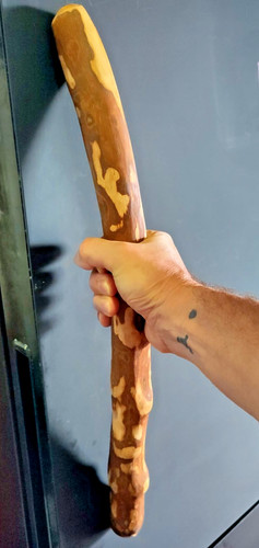 Olive wood handles door gate - wood,