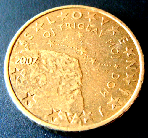 Münze cent 2007 slovenien - 50,