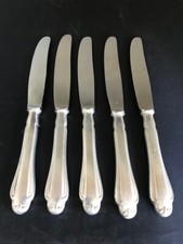 Martin Messer 90er Silber, 5 Stück 22 cm lang, Gewicht 370 Gramm vintage