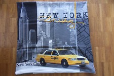 NEW YORK TAXI BETTWÄSCHE GARNITUR 155 x 220 CM ÜBERGRÖSSE 100 % BAUMWOLLE