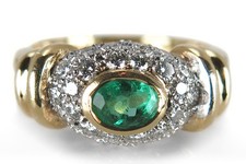 Ring Smaragd + Brillanten ca