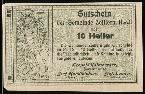 Notgeld zeillern 1920 - notgeld, 10