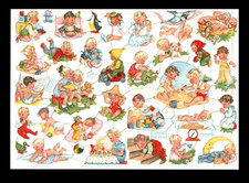 XL Oblaten Scraps die cut Bogen Illert Artemis Kinder Mädchen wie neu 29cm