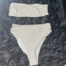 H&m Bikini Damen, Weiss Gold