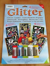 4 Glitter Bilder Glitzer-Zauber ab 5 Jahre Geschenk NEU OVP Hobby
