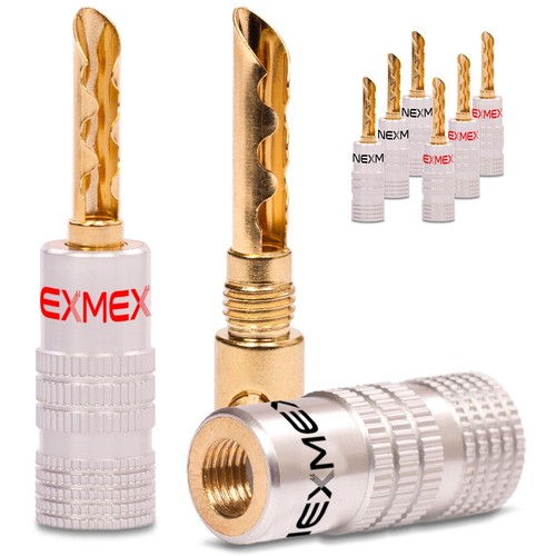 Hohl bananenstecker nexmex 24k - bananenstecker,