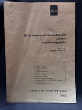 #A0796-Leitz  Leica  Preisliste 1960, 20 Seiten