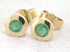 Smaragd Ohrstecker 585