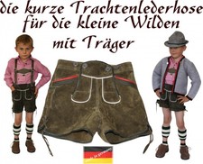 kurze Lederhose Träger Regulator Trachtenlederhose Made in Germany 158