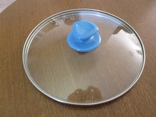 Topfdeckel - Glas - Hitzeschutzgriff BLAU - innen⌀23,2cm + außen 23,8cm
