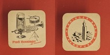 Henninger-Bräu Frankfurt Musikinstrumente Brauerei Bierdeckel Bier