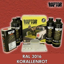 Raptor Lack Beschichtung 4er Set / tönbar, schwarz und alle RAL Farben / Upol