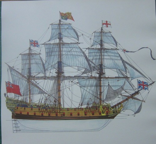Historischer segelschiff druck - historischer,